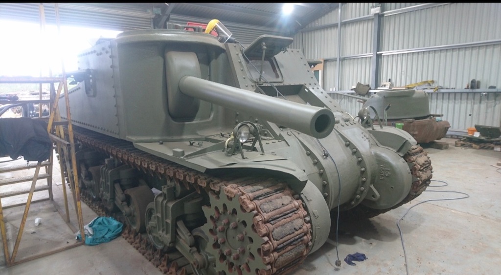 Lee Tank being restored